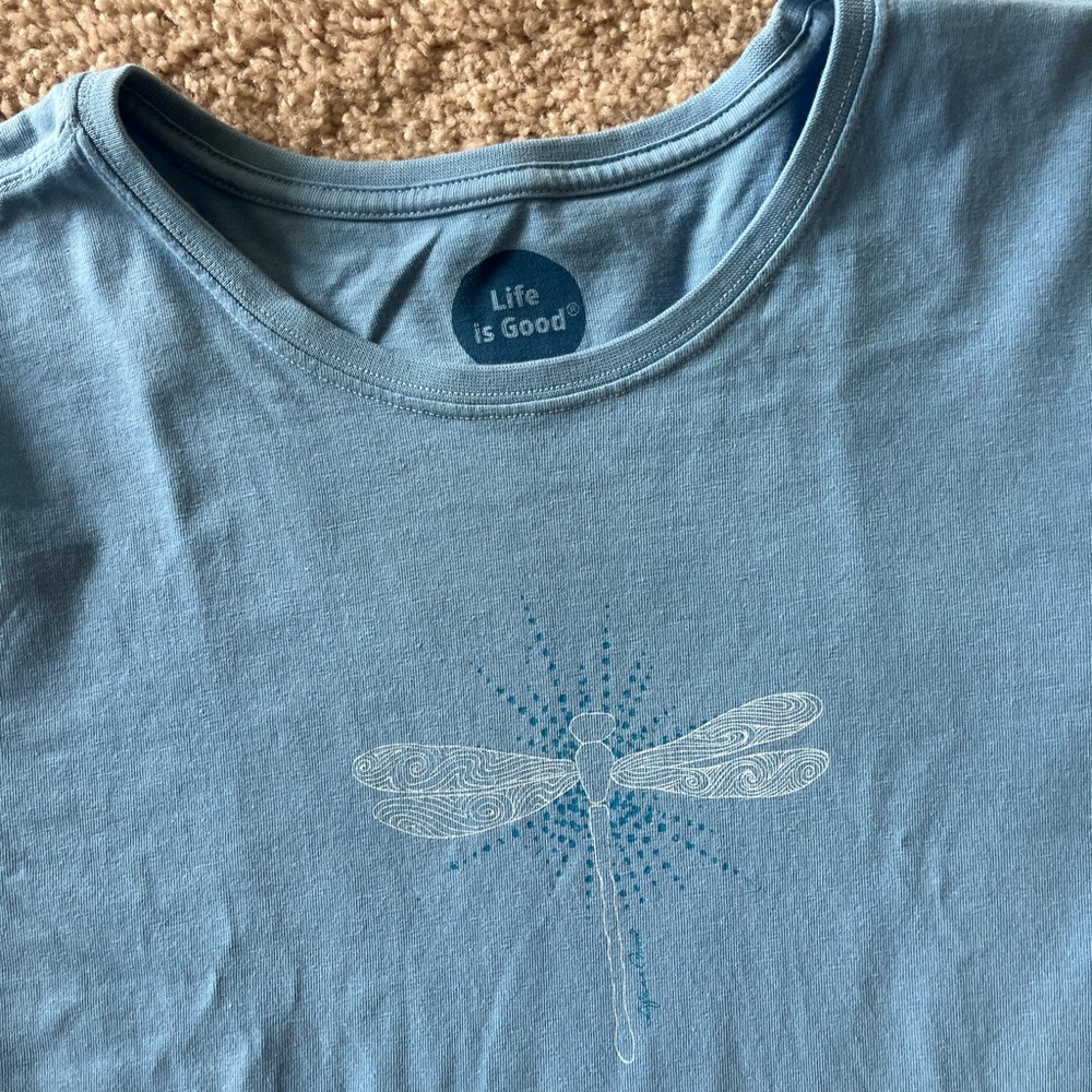 Vintage Life is Good- Women's Classic Dragonfly Vintage Crusher Tee